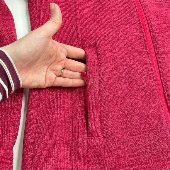 BENCH Heathered Fuchsia Pink Fleece Lined Thick Full Zip-up Active Jacket Coat - Picture 7 of 16
